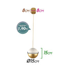 Pendente Moon LED 7W 420lm 3000K Studioluce Dourado PD1522DO ST2460-Studioluce-Starlumen