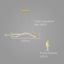 Pendente Naruto Ouro Fosco ZR120 100cm LED 13W 2700k Starlux ST2589-Starlux-Starlumen