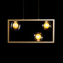 Pendente Orbit 3 Globos Dourado e Transparente Bola Vidro Studioluce PDH1556 para 3X LED G9 ST2662-Studioluce-Starlumen