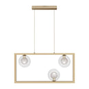Pendente Orbit 3 Globos Dourado e Transparente Bola Vidro Studioluce PDH1556 para 3X LED G9 ST2662-Studioluce-Starlumen