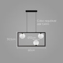 Pendente Orbit 3 Globos Preto e Transparente Bola Vidro Studioluce PDH1556 para 3X LED G9 ST2662-Studioluce-Starlumen