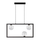 Pendente Orbit 3 Globos Preto e Transparente Bola Vidro Studioluce PDH1556 para 3X LED G9 ST2662-Studioluce-Starlumen
