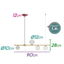 Pendente Orbit 4 Globos Esferas PDH1539DO Studioluce ST2423-Studioluce-Starlumen