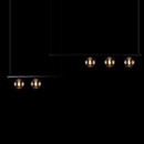 Pendente Orbit 5 Preto Fosco Globo Vidro Champagne P/ G9 PDH1528CHPT Studioluce ST2664-Studioluce-Starlumen