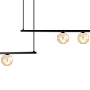 Pendente Orbit 5 Preto Fosco Globo Vidro Champagne P/ G9 PDH1528CHPT Studioluce ST2664-Studioluce-Starlumen