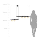 Pendente Orbit 5 Preto Fosco Globo Vidro Champagne P/ G9 PDH1528CHPT Studioluce ST2664-Studioluce-Starlumen