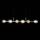 Pendente Orbit Dourado 6 Globos Esferas Transparente ST2081TRDO Studioluce ST2081-Studioluce-Starlumen