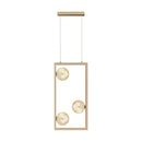 Pendente Orbit Dourado e Champagne 3 Globos Vidro PDH1557CHDO Studioluce ST2661-Studioluce-Starlumen