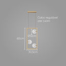 Pendente Orbit Dourado e Transparente 3 Globos Vidro PDH1557TRDO Studioluce ST2661-Studioluce-Starlumen