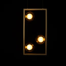 Pendente Orbit Dourado e Transparente 3 Globos Vidro PDH1557TRDO Studioluce ST2661-Studioluce-Starlumen