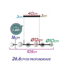 Pendente Orbit Preto 6 Globos Esferas Quality PDH1527PT St2081-Quality-Starlumen