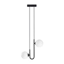 Pendente Orbit Preto e Branco 2 Globos Bolas Vidro para G9 Studioluce ST2658-Studioluce-Starlumen