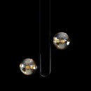 Pendente Orbit Preto e Champagne 2 Globos Bolas Vidro para G9 Studioluce ST2658-Studioluce-Starlumen