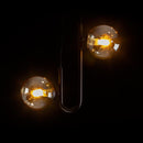 Pendente Orbit Preto e Champagne 2 Globos Bolas Vidro para G9 Studioluce ST2658-Studioluce-Starlumen