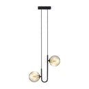 Pendente Orbit Preto e Champagne 2 Globos Bolas Vidro para G9 Studioluce ST2658-Studioluce-Starlumen