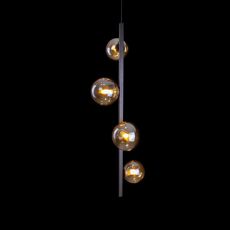 Pendente Orbit Preto e Champagne 4 Globos Esferas PDH1530CHPT Studioluce ST2663