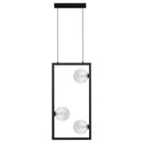 Pendente Orbit Preto e Transparente 3 Globos Vidro PDH1557TRPT Studioluce ST2661-Studioluce-Starlumen