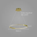 Pendente Othon Ouro Anel 60cm LED ZR146-GD Starlux ST2638-Starlux-Starlumen