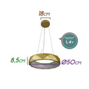 Pendente Otto 50cm 30w Branco Quente Zr091-RP-OU Starlux ST2371-Starlux-Starlumen