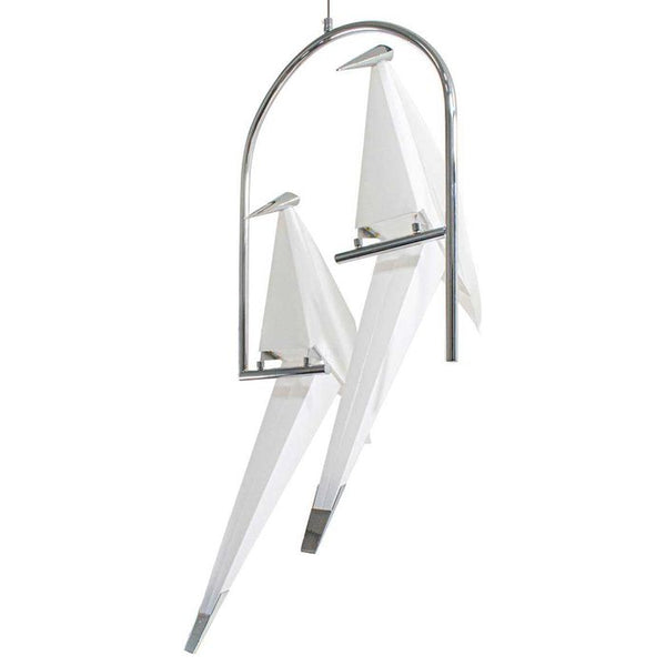 Pendente Perch 2 Birds Pássaros Origami Cromado LED 12W 12264-2L-R ST1786-Starlux-Starlumen
