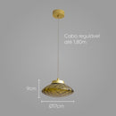 Pendente Petra 17cm LED Branco Quente ZR103-AGD Starlux ST2581-Starlux-Starlumen