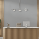 Pendente Petra Cromo e Fosco ZR106 L120xh17cm LED 12W 2700k Starlux ST2584-Starlux-Starlumen