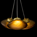 Pendente Petra Starlux 3 Cúpulas de Vidro LED 2700k ZR104-AGD ST2582-Starlux-Starlumen