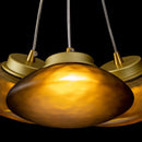 Pendente Petra Starlux 3 Cúpulas de Vidro LED 2700k ZR104-AGD ST2582-Starlux-Starlumen