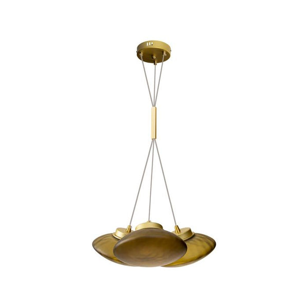 Pendente Petra Starlux 3 Cúpulas de Vidro LED 2700k ZR104-AGD ST2582-Starlux-Starlumen
