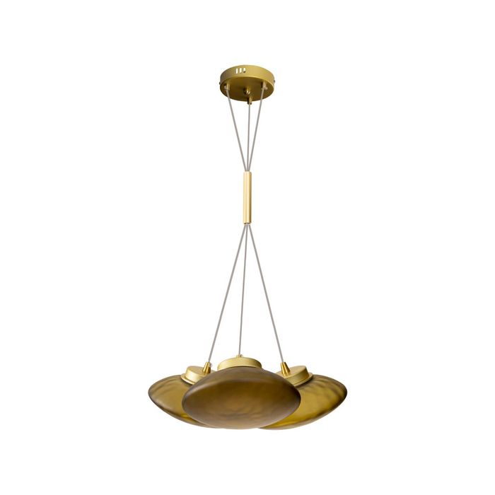 Pendente Petra Starlux 3 Cúpulas de Vidro LED 2700k ZR104-AGD ST2582-Starlux-Starlumen