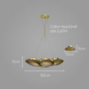 Pendente Petra Starlux ZR105-AGD LED 2700k 7 Cúpulas ST2583-Starlux-Starlumen