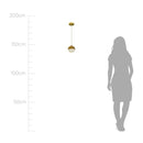 Pendente Poppy Ouro Fosco Globo 12cm para 1x G9 ZR138 Starlux ST2604-Starlux-Starlumen