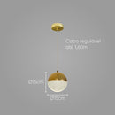 Pendente Poppy Ouro Fosco Globo 15cm para 1x G9 ZR139 Starlux ST2605-Starlux-Starlumen