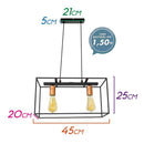 Pendente Quadra Preto Bivolt Quality Qpd1359 St1548-Quality-Starlumen