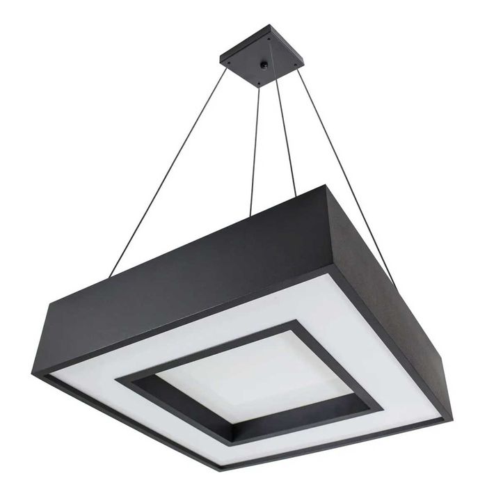 Pendente Quadrado Preto 60x60cm para 8 lâmpadas E27 St4541/62-PT-Starlumen-