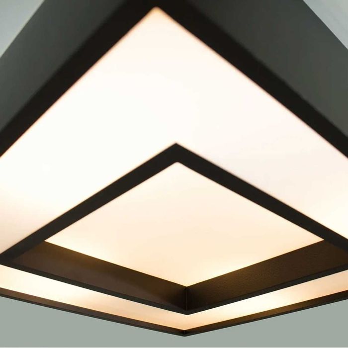Pendente Quadrado Preto 60x60cm para 8 lâmpadas E27 St4541/62-PT-Starlumen-
