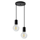 Pendente Soquete Duplo Alumínio Preto P/ 2 Lâmpadas E27 ST1696-Starlumen-