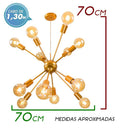 Pendente Sputnik Atom para 12 lâmpadas e27 Cobre fosco PD-4965/12-CF St598-Starlumen-