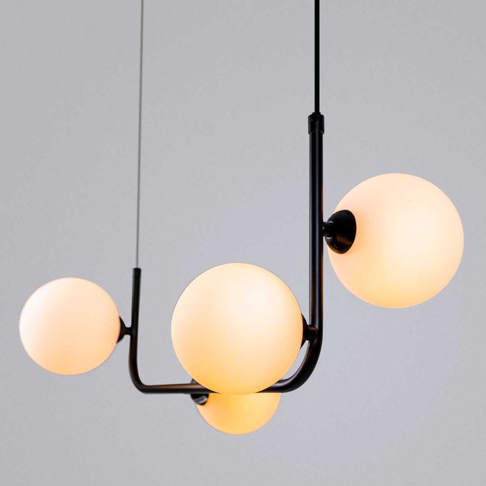Pendente Stato 4 Globos de Vidro P/ Lâmpada G9 PD1326PT-BR St1934