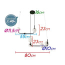 Pendente Stato em Metal e 8 globos de Vidro p/ G9 PD1327PTBR ST1898-Quality-Starlumen