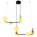 Pendente Stato em Metal e 8 globos de Vidro p/ G9 PD1327PTBR ST1898-Quality-Starlumen