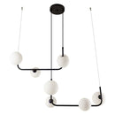 Pendente Stato em Metal e 8 globos de Vidro p/ G9 PD1327PTBR ST1898-Quality-Starlumen