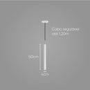 Pendente Tubo Cilindro Branco em Alumínio para LED MR11 ST642-Starlumen-