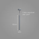 Pendente Tubo Cilindro Cinza em Alumínio para LED MR11 ST642-Starlumen-