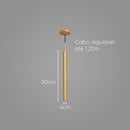 Pendente Tubo Cilindro Dourado em Alumínio para LED MR11 ST642-Starlumen-