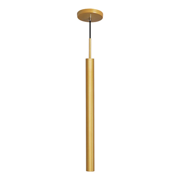 Pendente Tubo Cilindro Dourado em Alumínio para LED MR11 ST642-Starlumen-
