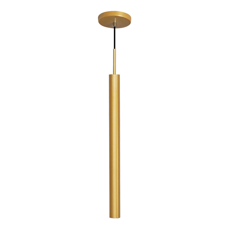 Pendente Tubo Cilindro Dourado em Alumínio para LED MR11 ST642-Starlumen-
