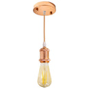 Pendente Tubo Cilindro Metal Soquete E27 Cordão DS2342 St1374-Rosé-Starlumen-