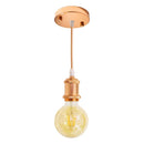 Pendente Tubo Cilindro Metal Soquete E27 Cordão DS2342 St1374-Rosé-Starlumen-