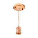 Pendente Tubo Cilindro Metal Soquete E27 Cordão DS2342 St1374-Rosé-Starlumen-